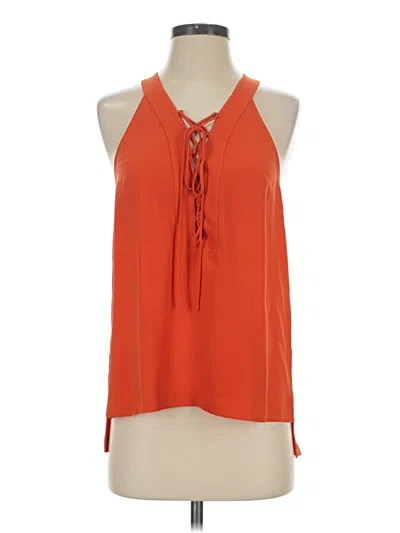 Pre-owned Bcbgmaxazria Sleeveless Blouse In Orange