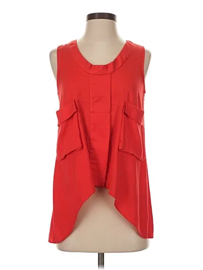 Pre-owned Bcbgmaxazria Sleeveless Blouse In Red