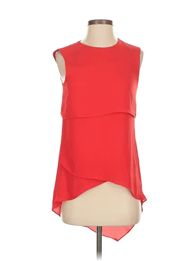Pre-owned Bcbgmaxazria Sleeveless Blouse In Red