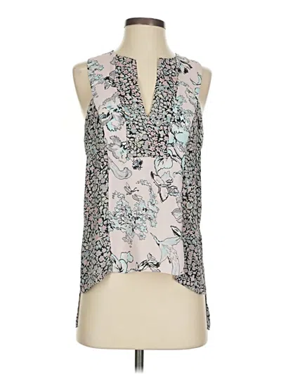 Pre-owned Bcbgmaxazria Sleeveless Blouse In Silver