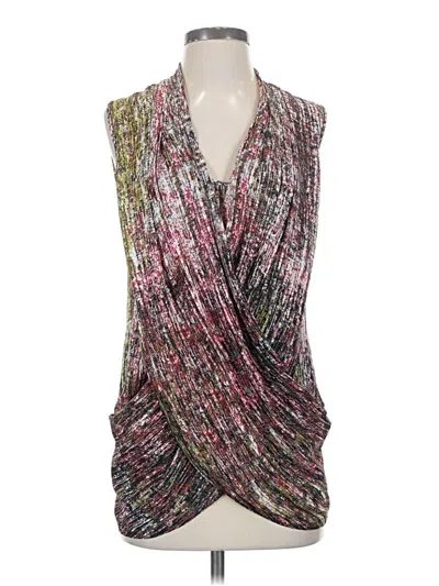 Pre-owned Bcbgmaxazria Sleeveless Blouse In Silver