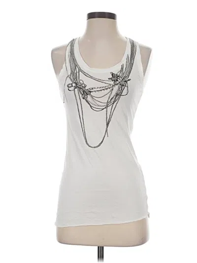 Pre-owned Bcbgmaxazria Sleeveless Blouse In Silver
