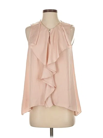 Pre-owned Bcbgmaxazria Sleeveless Blouse In Tan