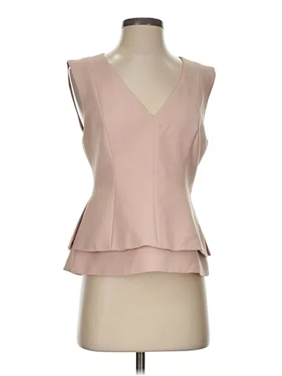 Pre-owned Bcbgmaxazria Sleeveless Blouse In Tan