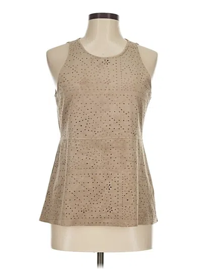 Pre-owned Bcbgmaxazria Sleeveless Blouse In Tan