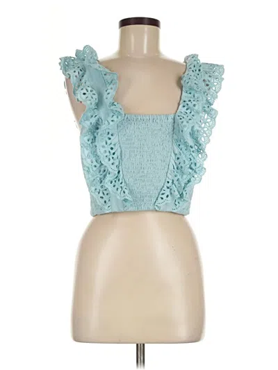 Pre-owned Bcbgmaxazria Sleeveless Blouse In Teal