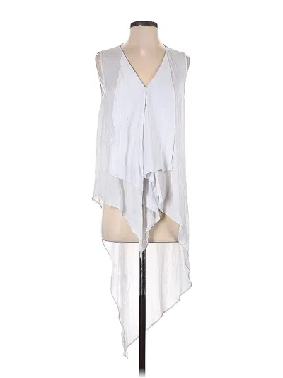 Pre-owned Bcbgmaxazria Sleeveless Blouse In White