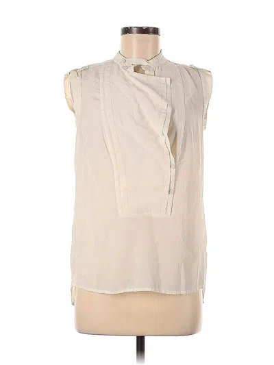 Pre-owned Bcbgmaxazria Sleeveless Blouse In White