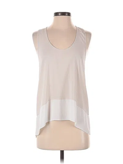Pre-owned Bcbgmaxazria Sleeveless Blouse In White