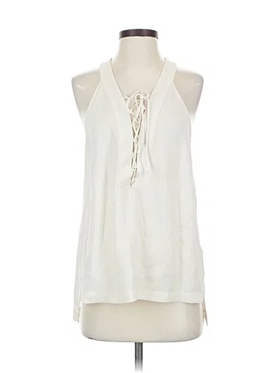 Pre-owned Bcbgmaxazria Sleeveless Blouse In White