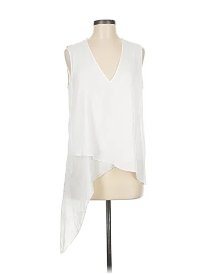 Pre-owned Bcbgmaxazria Sleeveless Blouse In White