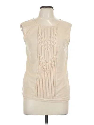 Pre-owned Bcbgmaxazria Sleeveless Blouse In White