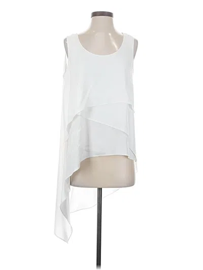Pre-owned Bcbgmaxazria Sleeveless Blouse In White
