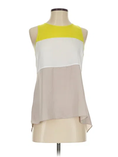 Pre-owned Bcbgmaxazria Sleeveless Blouse In White