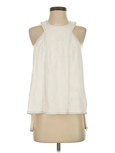 Pre-owned Bcbgmaxazria Sleeveless Blouse In White