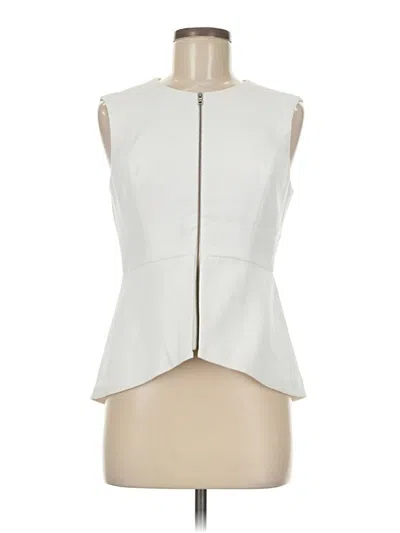 Pre-owned Bcbgmaxazria Sleeveless Blouse In White