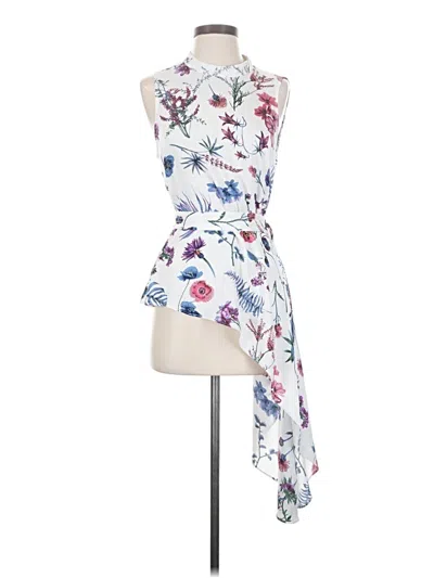 Pre-owned Bcbgmaxazria Sleeveless Blouse In White