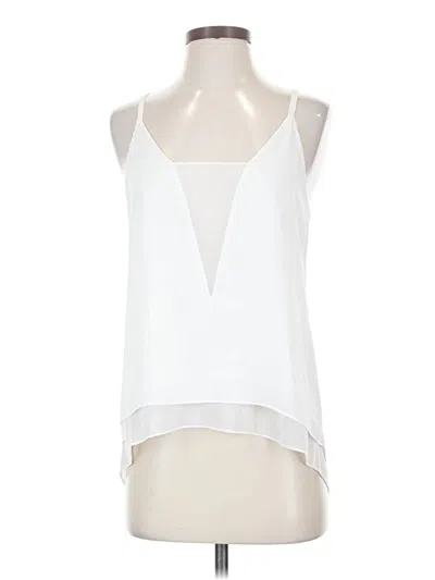 Pre-owned Bcbgmaxazria Sleeveless Blouse In White