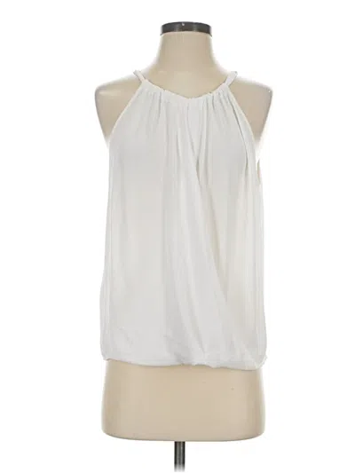 Pre-owned Bcbgmaxazria Sleeveless Blouse In White