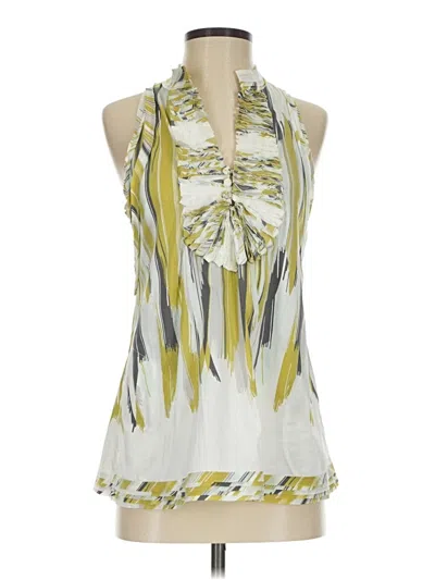 Pre-owned Bcbgmaxazria Sleeveless Blouse In Yellow