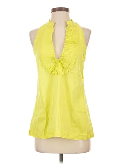 Pre-owned Bcbgmaxazria Sleeveless Blouse In Yellow