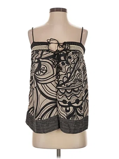 Pre-owned Bcbgmaxazria Sleeveless Silk Top Black Strapless Neckline Tops