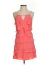 Bcbgmaxazria Sleeveless Silk Top Pink Strapless Neckline Tops In Pink