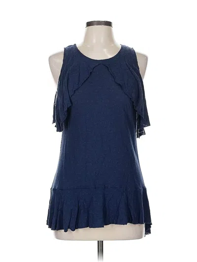 Pre-owned Bcbgmaxazria Sleeveless T-shirt In Blue