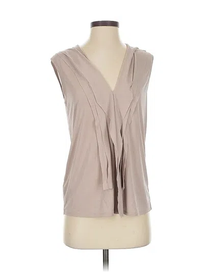 Pre-owned Bcbgmaxazria Sleeveless T-shirt In Brown