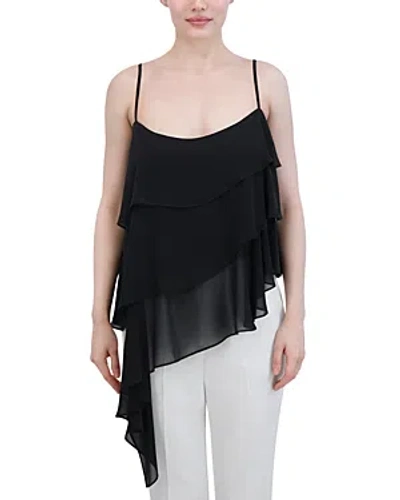 Bcbgmaxazria Sleeveless Tiered Blouse In Black