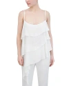 Bcbgmaxazria Sleeveless Tiered Blouse In Gardenia