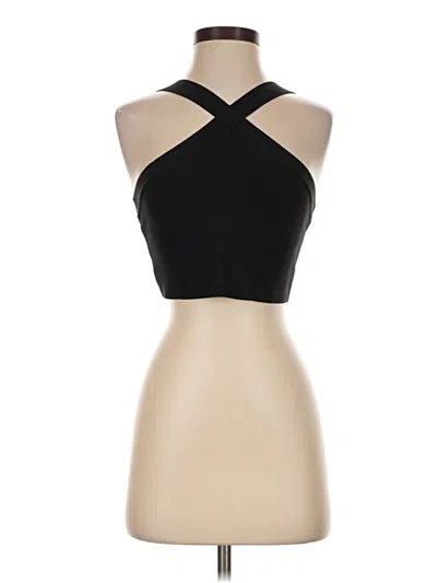 Pre-owned Bcbgmaxazria Sleeveless Top Black Halter Neckline Tops