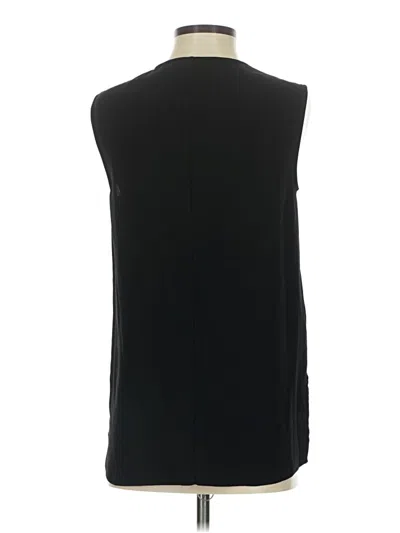 Pre-owned Bcbgmaxazria Sleeveless Top Black High Neck Tops
