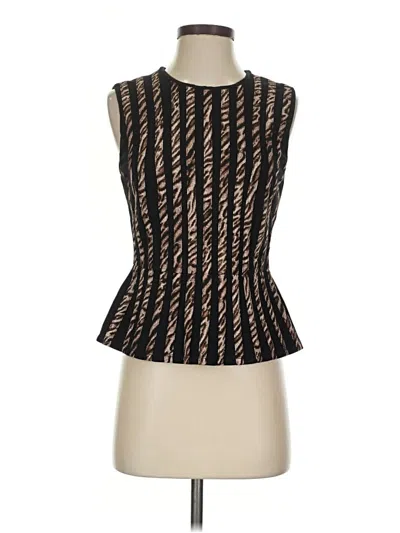 Pre-owned Bcbgmaxazria Sleeveless Top Black High Neck Tops