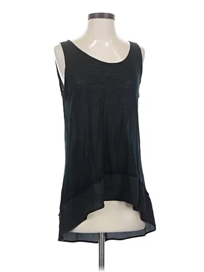 Pre-owned Bcbgmaxazria Sleeveless Top Black Scoop Neck Tops