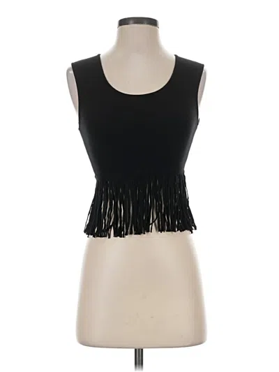 Pre-owned Bcbgmaxazria Sleeveless Top Black Scoop Neck Tops