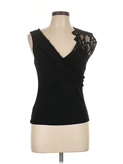 Pre-owned Bcbgmaxazria Sleeveless Top Black Sweetheart Neckline Tops