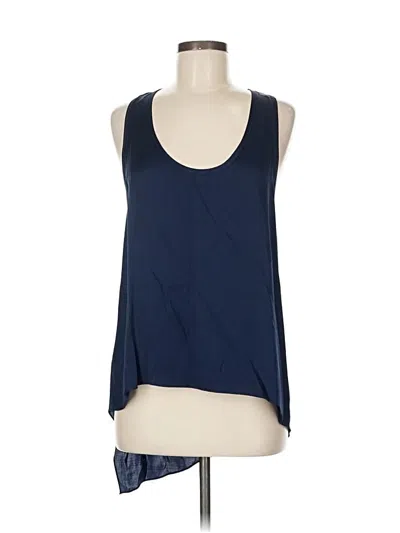 Pre-owned Bcbgmaxazria Sleeveless Top Blue Halter Neckline Tops