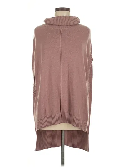 Pre-owned Bcbgmaxazria Sleeveless Top Brown Turtleneck Tops