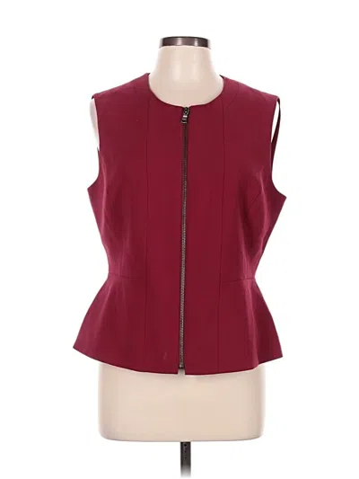 Pre-owned Bcbgmaxazria Sleeveless Top Burgundy Keyhole Neckline Tops