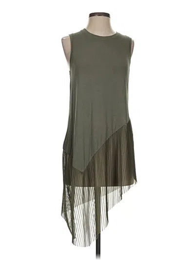 Pre-owned Bcbgmaxazria Sleeveless Top Gray Crew Neck Tops