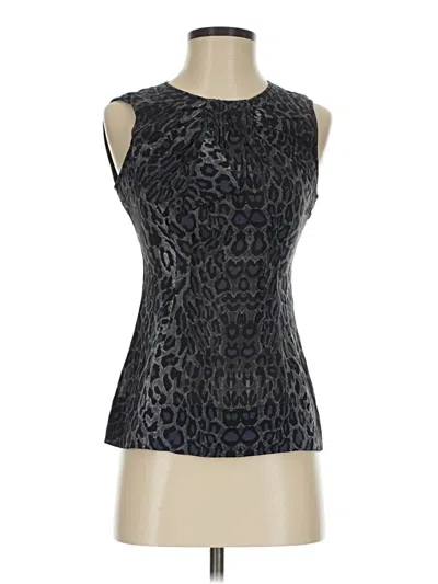 Pre-owned Bcbgmaxazria Sleeveless Top Gray High Neck Tops