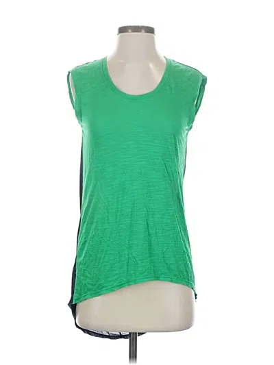 Pre-owned Bcbgmaxazria Sleeveless Top Green Scoop Neck Tops