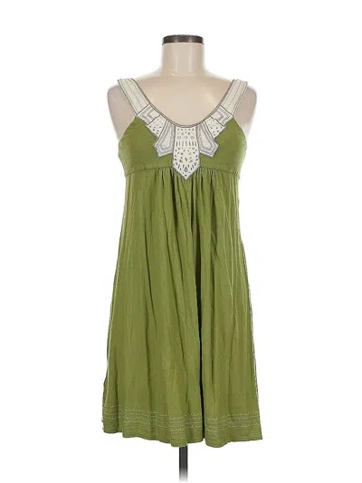 Pre-owned Bcbgmaxazria Sleeveless Top Green Sweetheart Neckline Tops