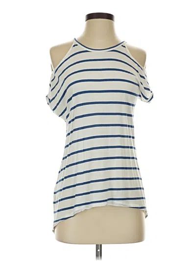 Pre-owned Bcbgmaxazria Sleeveless Top Ivory Cold Shoulder Neckline Tops