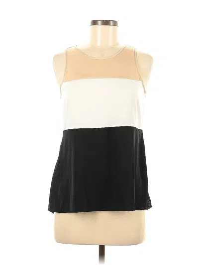 Pre-owned Bcbgmaxazria Sleeveless Top Ivory Halter Neckline Tops In White