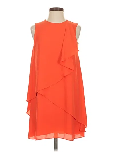 Pre-owned Bcbgmaxazria Sleeveless Top Orange One Shoulder Neckline Tops