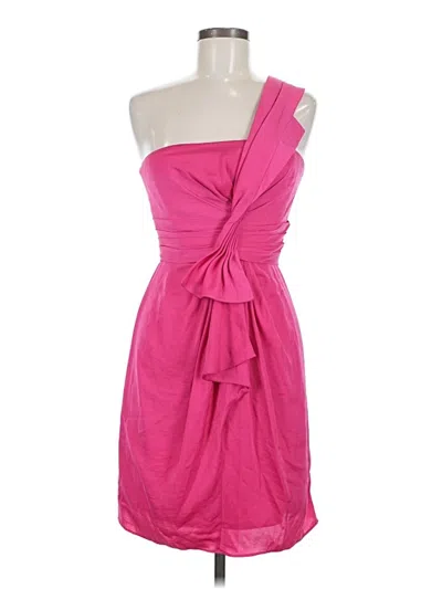 Pre-owned Bcbgmaxazria Sleeveless Top Pink One Shoulder Neckline Tops