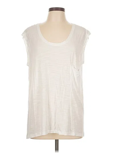 Pre-owned Bcbgmaxazria Sleeveless T-shirt In Ivory