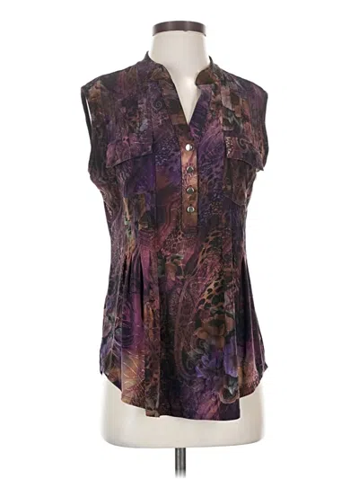Pre-owned Bcbgmaxazria Sleeveless T-shirt In Purple